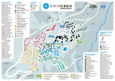resort village map Saint Martin de Belleville