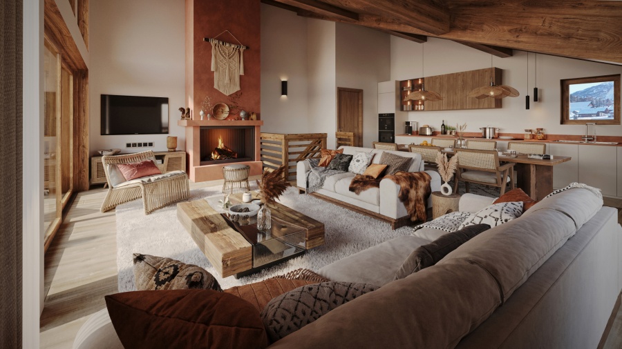 Le Chalet La Cime Noire Two luxury half-chalets in the heart of the village - Photo N°1